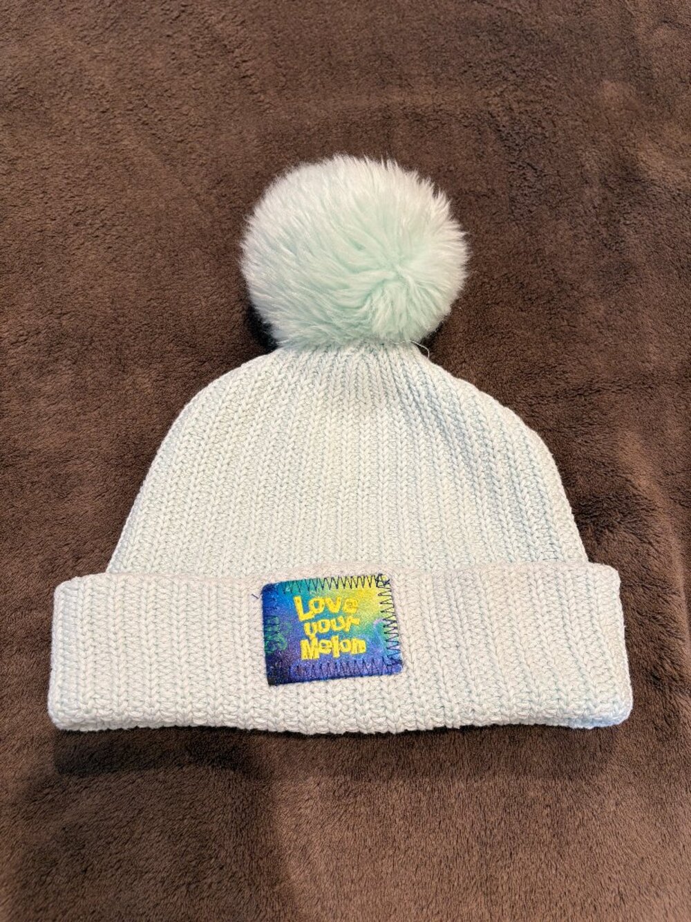 Love Your Melon x SpongeBob SquarePants Mint Knit Pom Beanie Hat